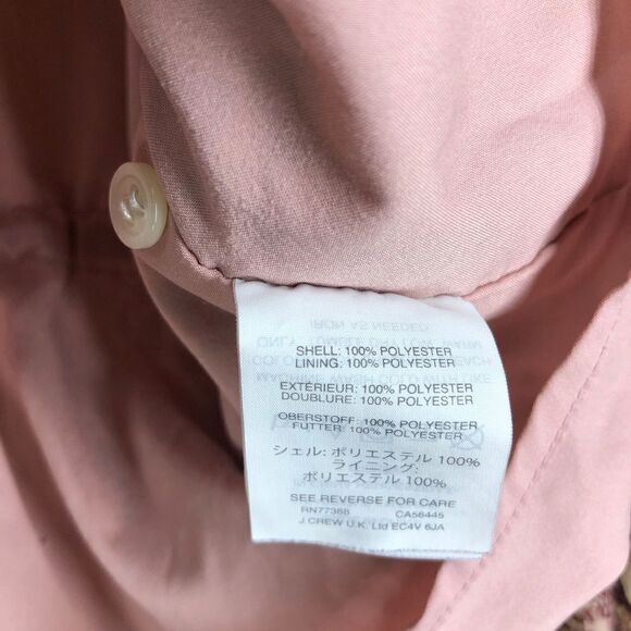 Madewell Kaleidoscope Drawstring Blouse Pink Purple Lined Button Down Blouse Sz - Picture 9 of 9